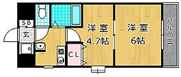 M'プラザ津田駅前10番館 1Kの間取図画像