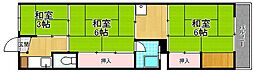 ビレッジハウス私部6号棟 3Kの間取図画像