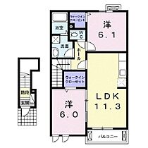 滋賀県蒲生郡日野町大字大窪（賃貸アパート2LDK・2階・44.70㎡） その2