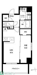 JR常磐線 綾瀬駅 徒歩8分の賃貸マンション 6階1LDKの間取り