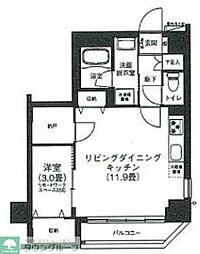 東武伊勢崎線 東向島駅 徒歩4分の賃貸マンション 2階1LDKの間取り