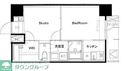 JR常磐線 亀有駅 徒歩4分の賃貸マンション 2階1DKの間取り
