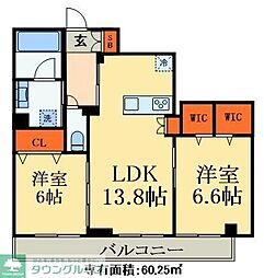 Ｅｄｅｌ　Ｈｅｉｍ 4階2LDKの間取り