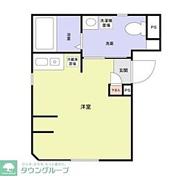 京成本線 千住大橋駅 徒歩9分の賃貸マンション 1階1Kの間取り