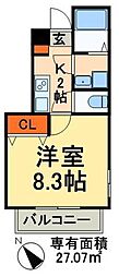 JR常磐線 亀有駅 徒歩17分の賃貸アパート 1階1Kの間取り
