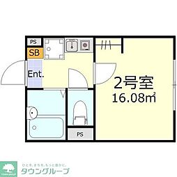 JR総武線 新小岩駅 徒歩11分の賃貸アパート 3階1Kの間取り