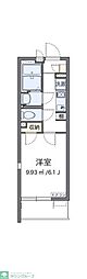クレイノＳｍａｌｌＲｉｖｅｒII 2階1Kの間取り