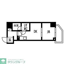 JR総武本線 錦糸町駅 徒歩9分の賃貸マンション 5階1DKの間取り