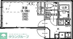 KEIAI RESIDENCE お花茶屋 1階1Kの間取り