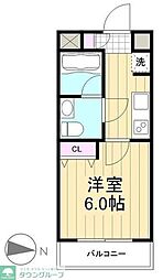 ＡＺＥＳＴお花茶屋IV 5階1Kの間取り