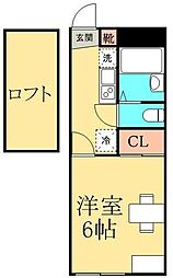 レオパレス高砂ＬＡ1 1階1Kの間取り