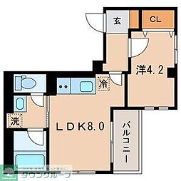 （仮称）墨田区亀沢3丁目計画 403 4階1LDKの間取り