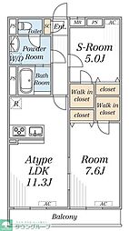 (仮称)リブリ・足立区竹の塚(6) 1SLDKの間取図画像