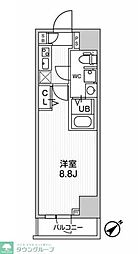 ジェノヴィア浅草Vスカイガーデン 1Kの間取図画像