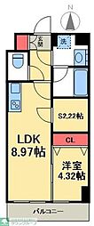 足立区西新井栄町3丁目マンション 1LDKの間取図画像