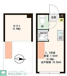 ハーモニーテラス新小岩 ワンルームの間取図画像