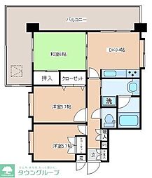 ディナ・スカーラお花茶屋 3LDKの間取図画像