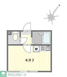 サザンロード新小岩 ワンルームの間取図画像