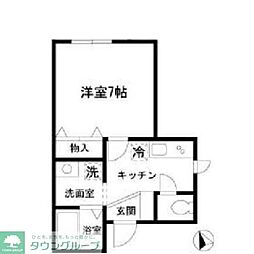 エイトラックス 1Kの間取図画像