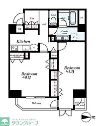 ステージファースト北千住 2Kの間取図画像