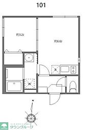 イルレガーロ北小岩 1DKの間取図画像