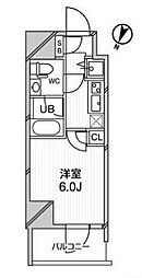 ジェノヴィア綾瀬スカイガーデン 1Kの間取図画像