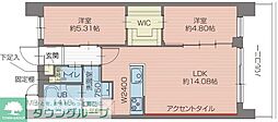プレジオ北綾瀬ASIAN 2LDKの間取図画像