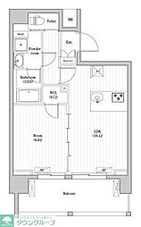 アーバンパーク押上 1LDKの間取図画像