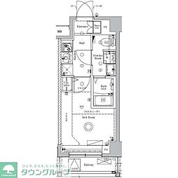 ユリカロゼ新小岩 1Kの間取図画像