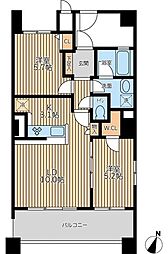 リーフコンフォート新小岩 2LDKの間取図画像