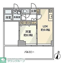 キャッスルマンション新小岩 1LDKの間取図画像