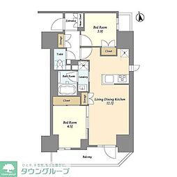 グランカーサ船堀2 2LDKの間取図画像