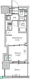 ONE ROOF RESIDENCE NISHINIPPORI 1DKの間取図画像