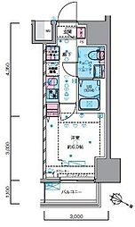 ジェノヴィア青砥スカイガーデン 1Kの間取図画像