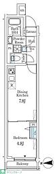 ロスアルコス千駄木 1DKの間取図画像