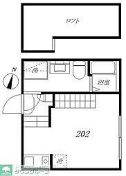 ハーモニーテラス柴又6 ワンルームの間取図画像