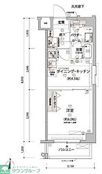 ARCOBALENO KAMEIDOII 1DKの間取図画像