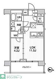ジェノヴィア三ノ輪2スカイガーデン 1LDKの間取図画像