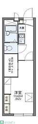 レオパレスグリーンハイツ1号 1Kの間取図画像
