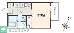 アーバン高砂 1Kの間取図画像