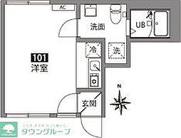 (仮称)お花茶屋1丁目新築アパート ワンルームの間取図画像