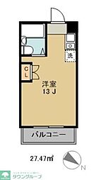 押上PARKSQUARE ワンルームの間取図画像