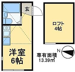 THELoft北千住 ワンルームの間取図画像