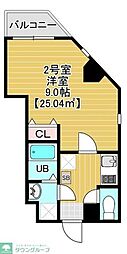 ソラトワーヌ 1Kの間取図画像