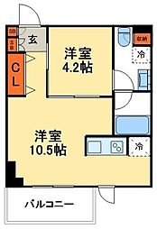 ParkAxis元浅草STAGE 1LDKの間取図画像