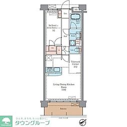 ラグゼナ平井ノース 1SLDKの間取図画像