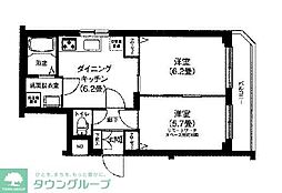 アイルプレミアム向島 2DKの間取図画像