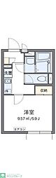 ボヌール2 1Kの間取図画像