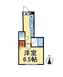 グランヴァリエ西小岩 1Kの間取図画像
