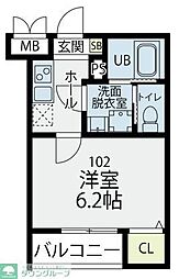 プラフィド 1Kの間取図画像